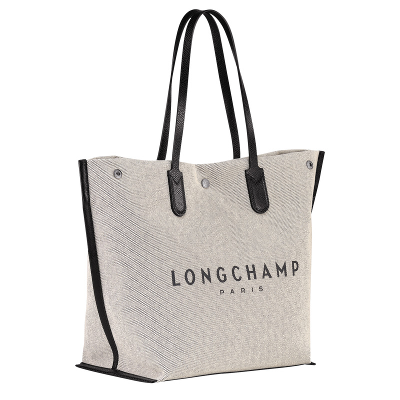Longchamp |Essential L Tragetasche, Ecru – Canvas |Ecru