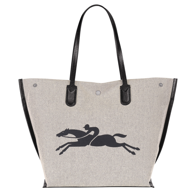 Longchamp |Essential L Tragetasche, Ecru – Canvas |Ecru