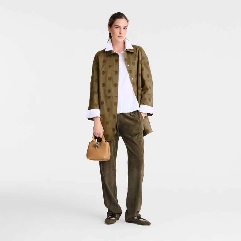 Longchamp |Le Roseau XS Handtasche, Walnuss – Leder |Walnuss