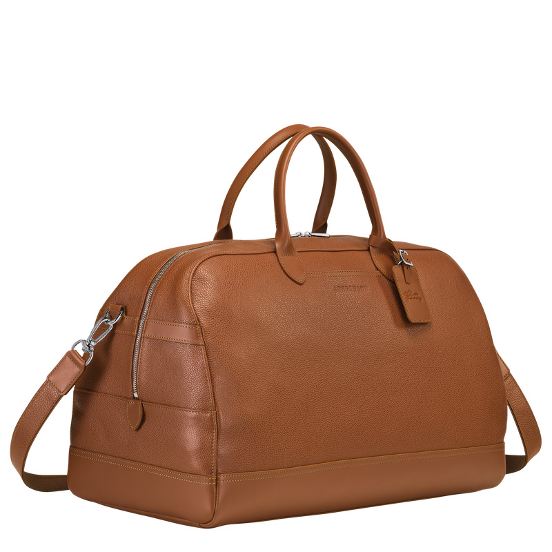 Longchamp |Le Foulonn L Reisetasche Karamell – Leder |Karamell