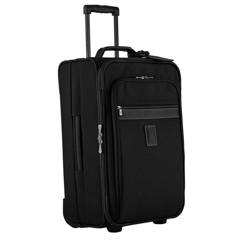 Longchamp |Boxford M Handgepäck Schwarz – Recyceltes Canvas |Schwarz