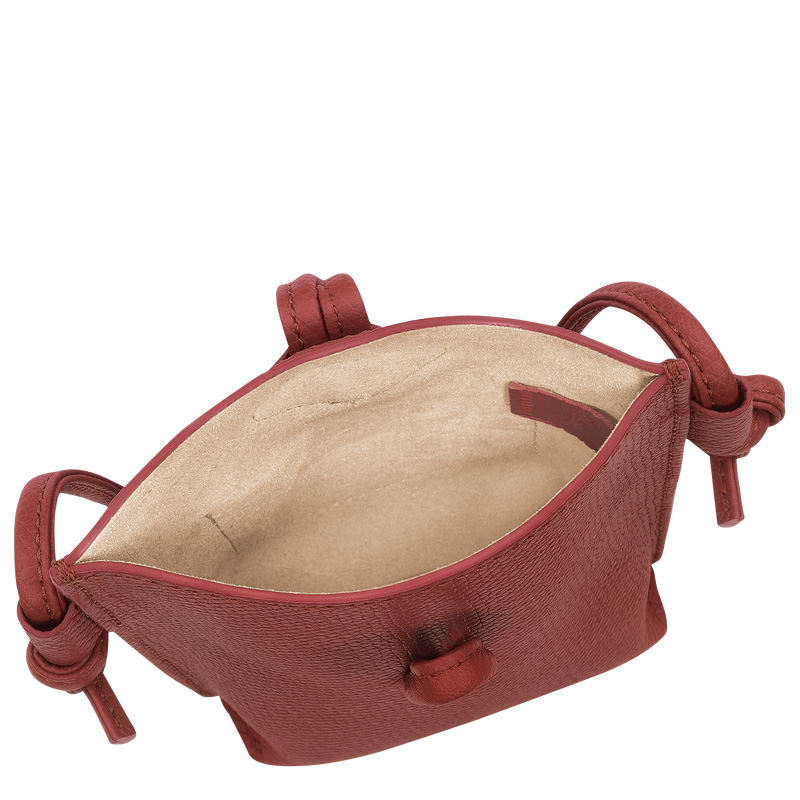 Longchamp |Le Roseau Handyhülle Kastanienbraun – Leder |Kastanienbraun