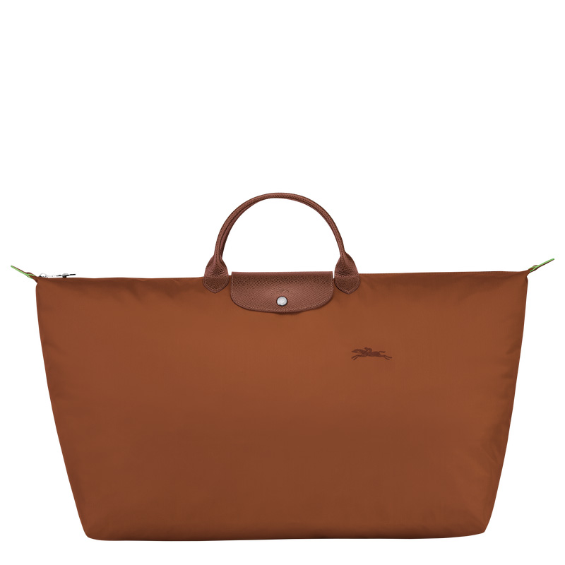 Longchamp |Le Pliage Grüne XL Reisetasche Cognac – Recyceltes Canvas |Cognac