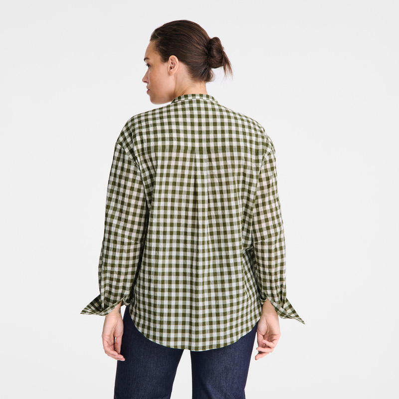 Longchamp |Hemd Artischocke – Vichy-Jacquard |Artischocke