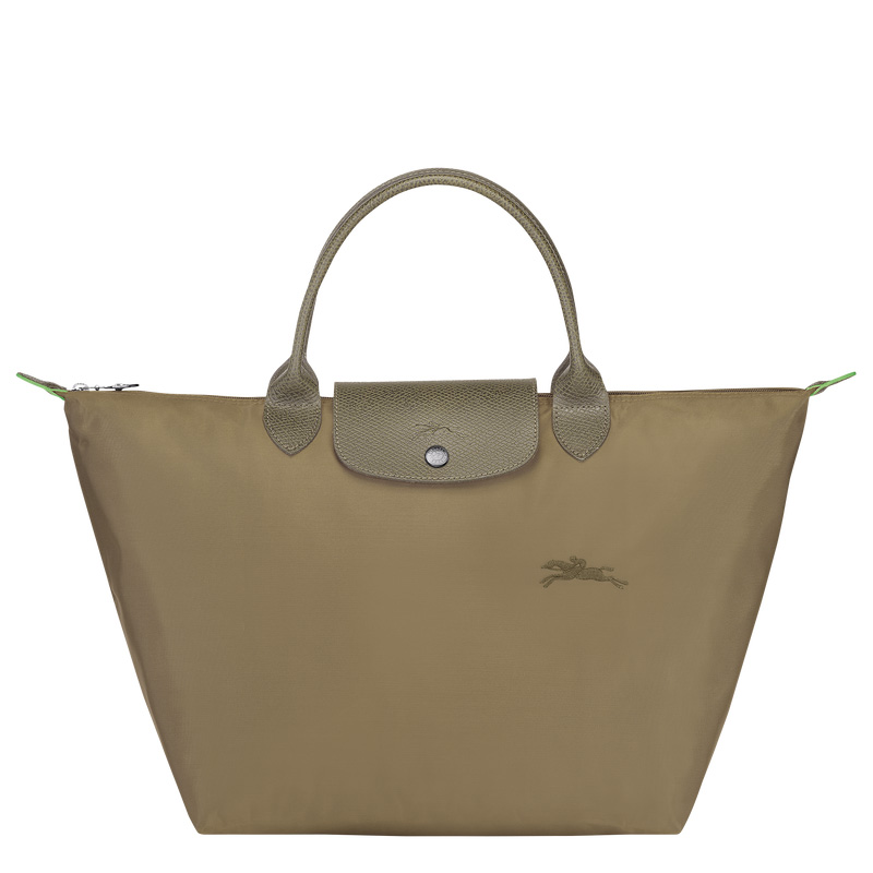 Longchamp |Le Pliage Grüne M Handtasche Artischocke – Recyceltes Canvas |Artischocke