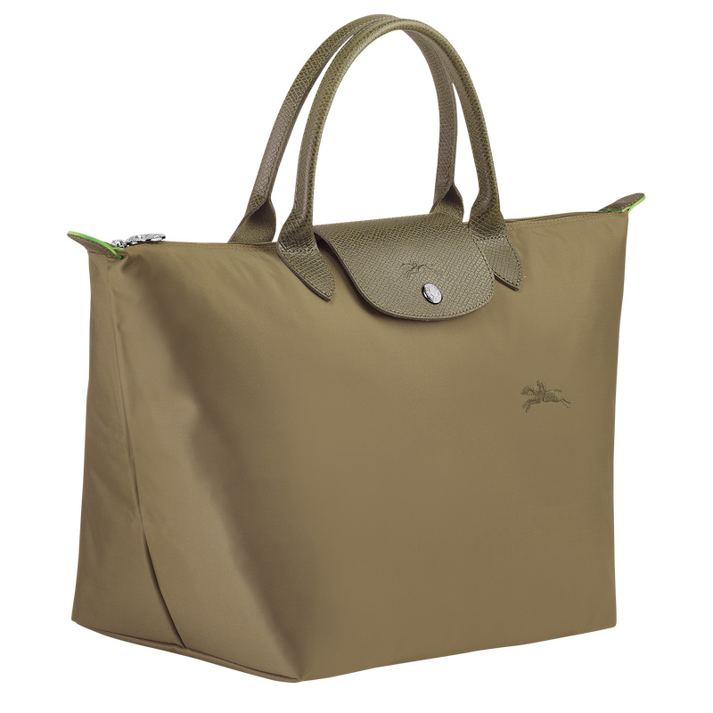 Longchamp |Le Pliage Grüne M Handtasche Artischocke – Recyceltes Canvas |Artischocke