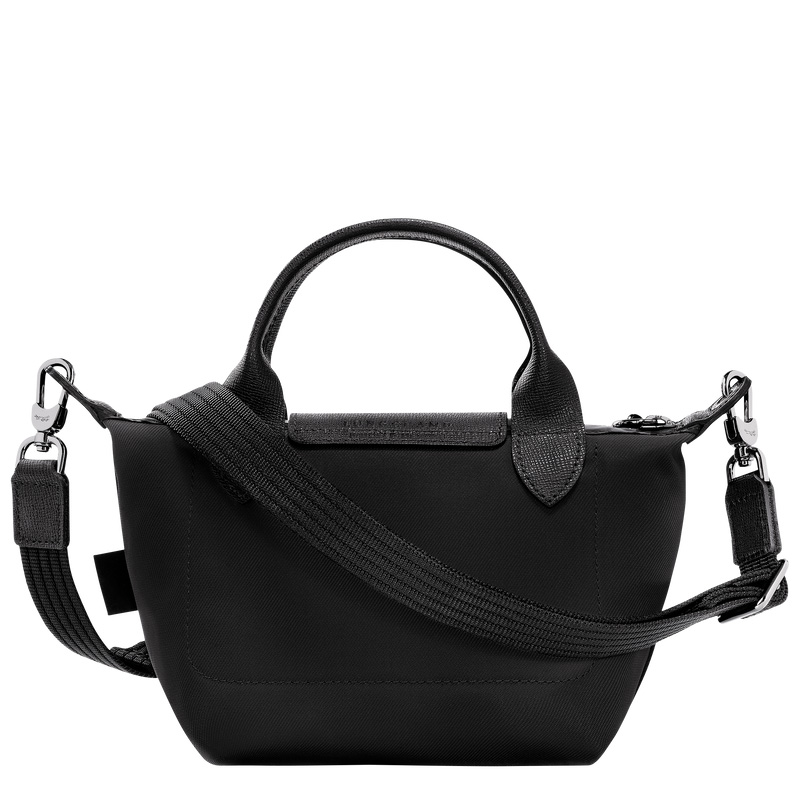 Longchamp |Le Pliage Energy XS Handtasche, Schwarz – Recyceltes Canvas |Schwarz