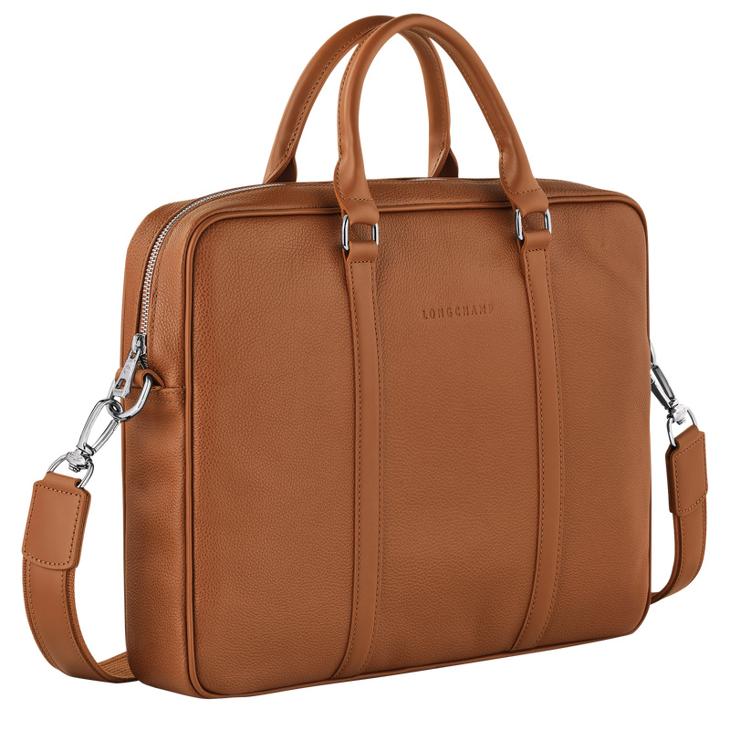 Longchamp |Le Foulonn XS Aktentasche, Karamell – Leder |Karamell