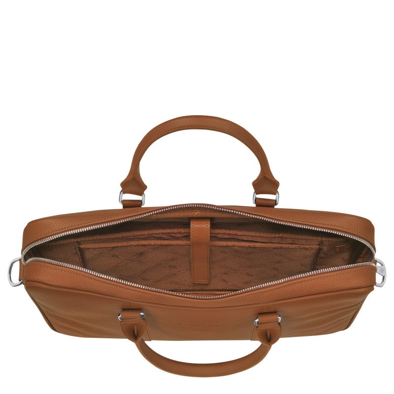 Longchamp |Le Foulonn XS Aktentasche, Karamell – Leder |Karamell