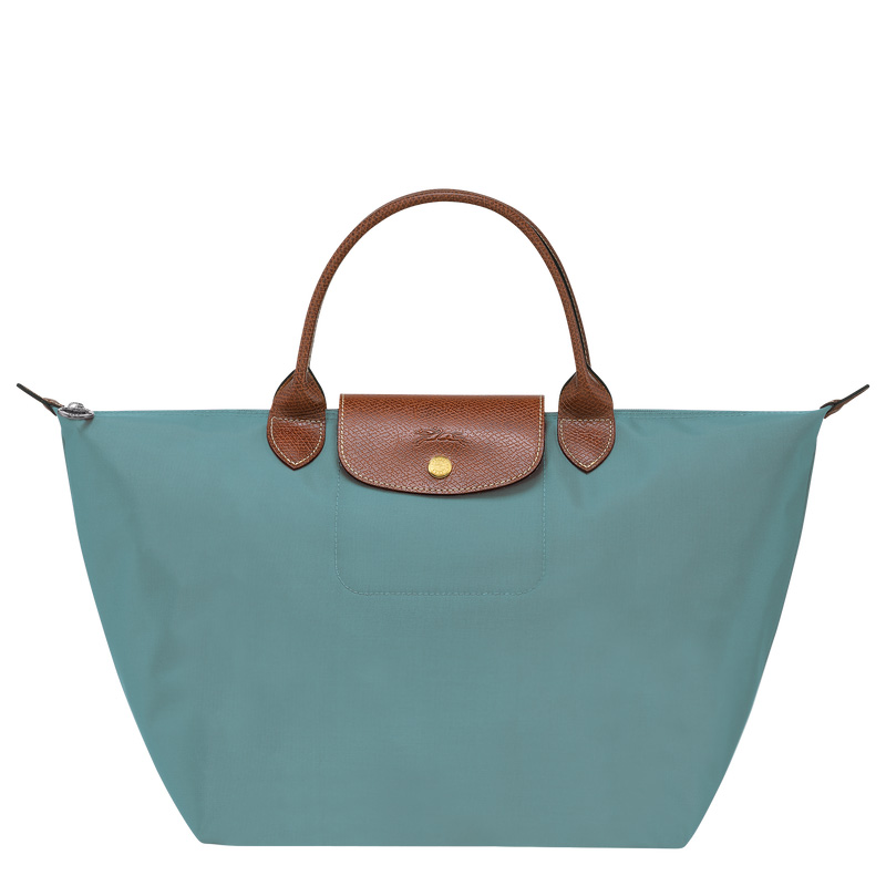 Longchamp |Le Pliage Original M Handtasche Eukalyptus – Recyceltes Canvas |Eukalyptus