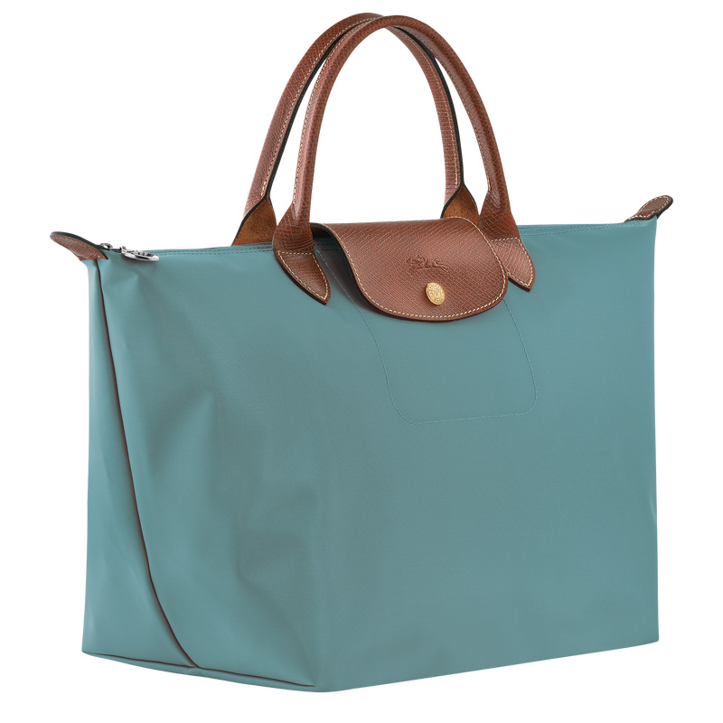 Longchamp |Le Pliage Original M Handtasche Eukalyptus – Recyceltes Canvas |Eukalyptus
