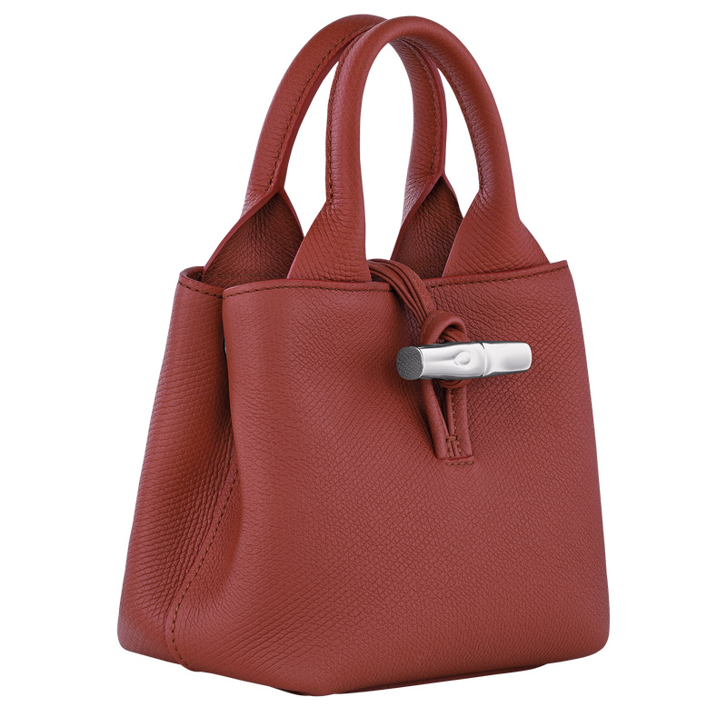 Longchamp |Le Roseau XS Handtasche Kastanienbraun – Leder |Kastanienbraun