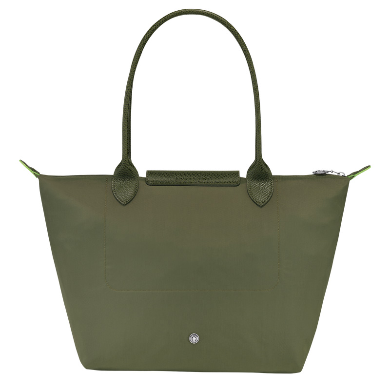 Longchamp |Le Pliage Grüne M Tragetasche Forest – Recyceltes Canvas |Waldgrün