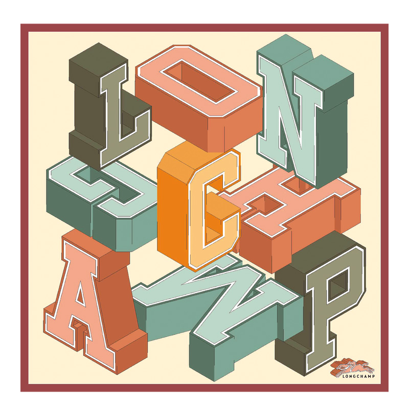 Longchamp |University Seidentuch 70 Sienna – Seide |Sienna