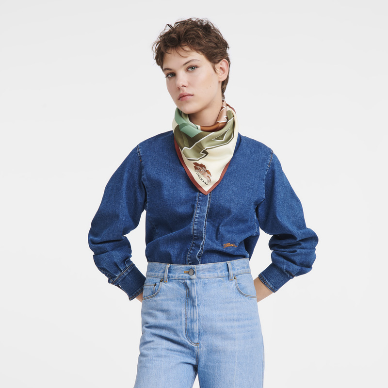 Longchamp |University Seidentuch 70 Sienna – Seide |Sienna