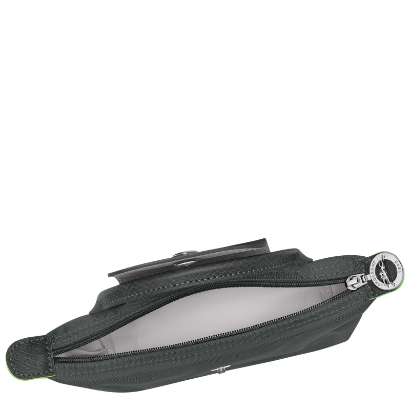 Longchamp |Le Pliage Grüne Tasche mit Tragegriff, Graphit – Recyceltes Canvas |Graphit