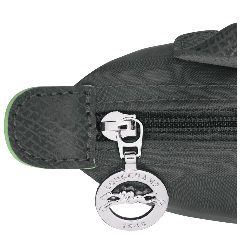 Longchamp |Le Pliage Grüne Tasche mit Tragegriff, Graphit – Recyceltes Canvas |Graphit