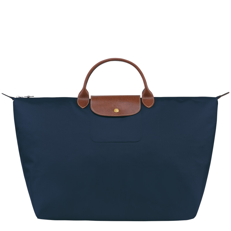 Longchamp |Le Pliage Original L Reisetasche, Marineblau – Recyceltes Canvas |Marineblau