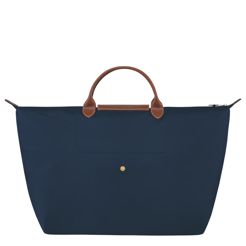 Longchamp |Le Pliage Original L Reisetasche, Marineblau – Recyceltes Canvas |Marineblau