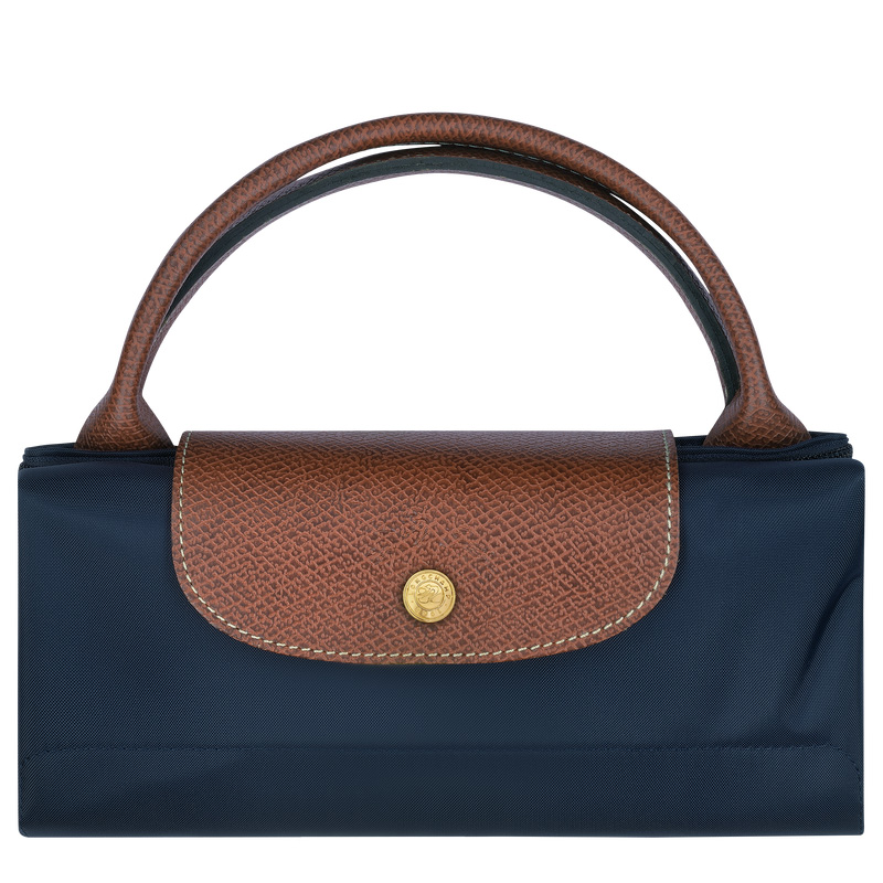 Longchamp |Le Pliage Original L Reisetasche, Marineblau – Recyceltes Canvas |Marineblau