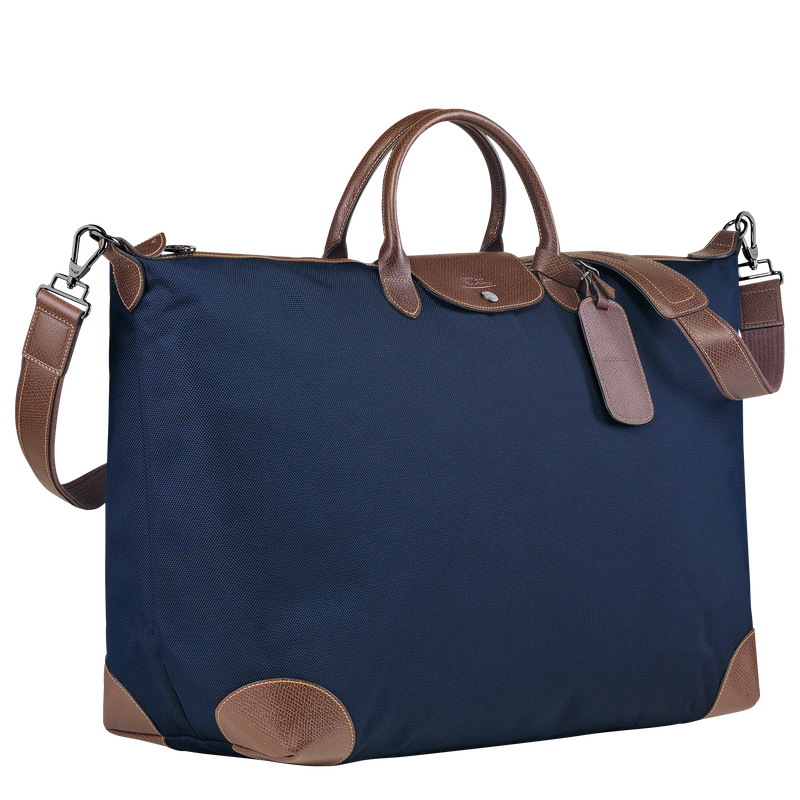 Longchamp |Boxford XL Reisetasche Blau – Recyceltes Canvas |Blau