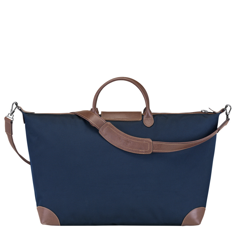 Longchamp |Boxford XL Reisetasche Blau – Recyceltes Canvas |Blau