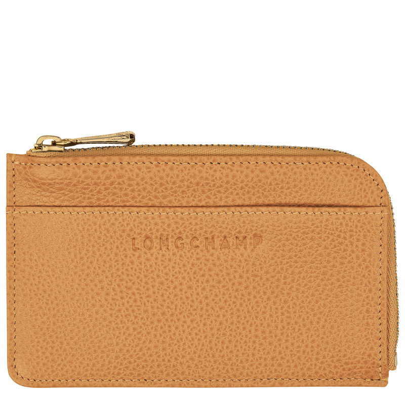 Longchamp |Le Foulonn Kartenetui Walnuss – Leder |Walnuss