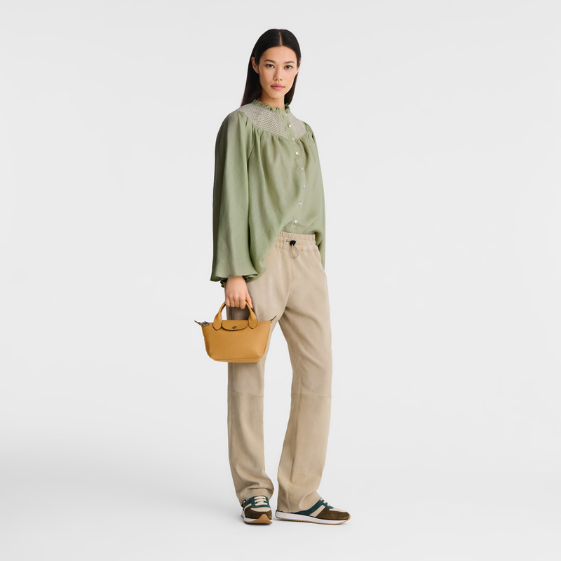 Longchamp |Le Pliage Xtra XS Handtasche Honig – Leder |Honigfarben