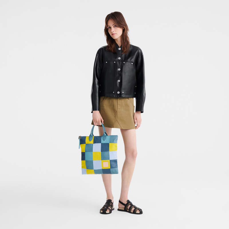 Longchamp |Re-Play L Handtasche Eukalyptus – Leder |Eukalyptus