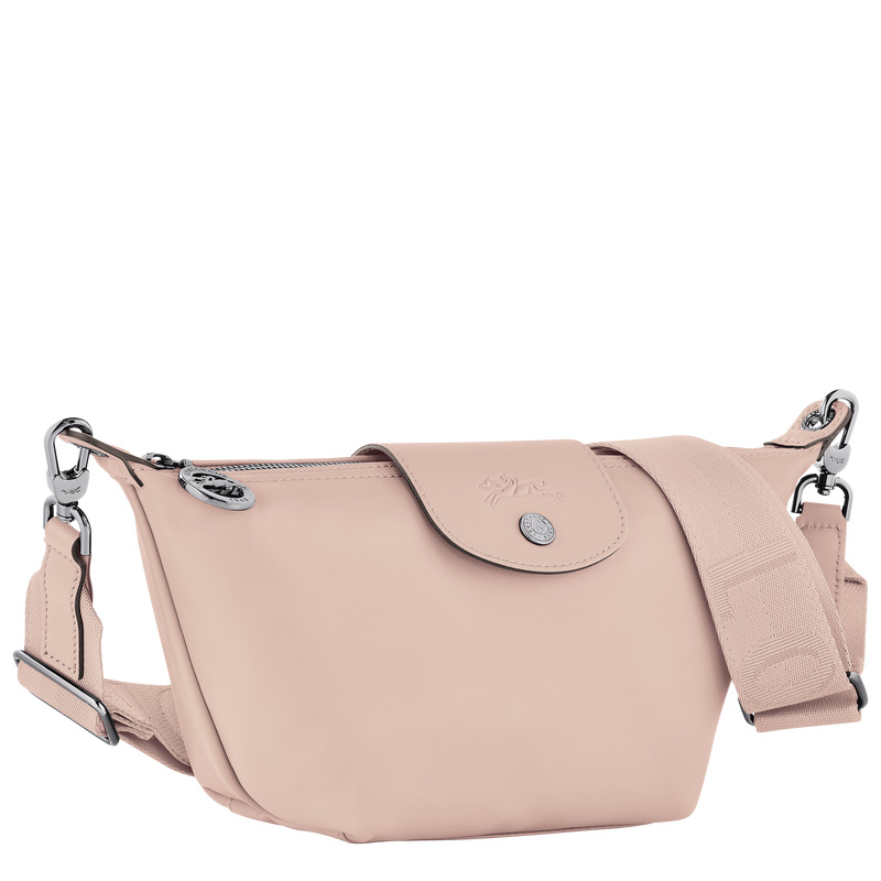 Longchamp |Le Pliage Xtra XS Umhängetasche Nude – Leder |Nude