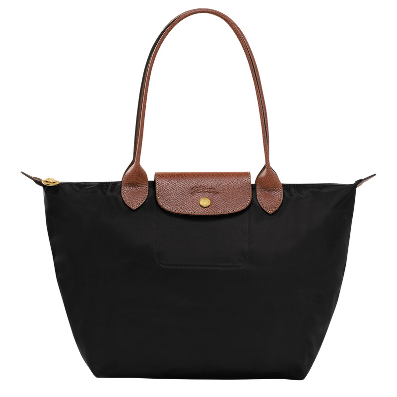 Longchamp |Le Pliage Original M Tote Bag, Schwarz – Recyceltes Canvas |Schwarz