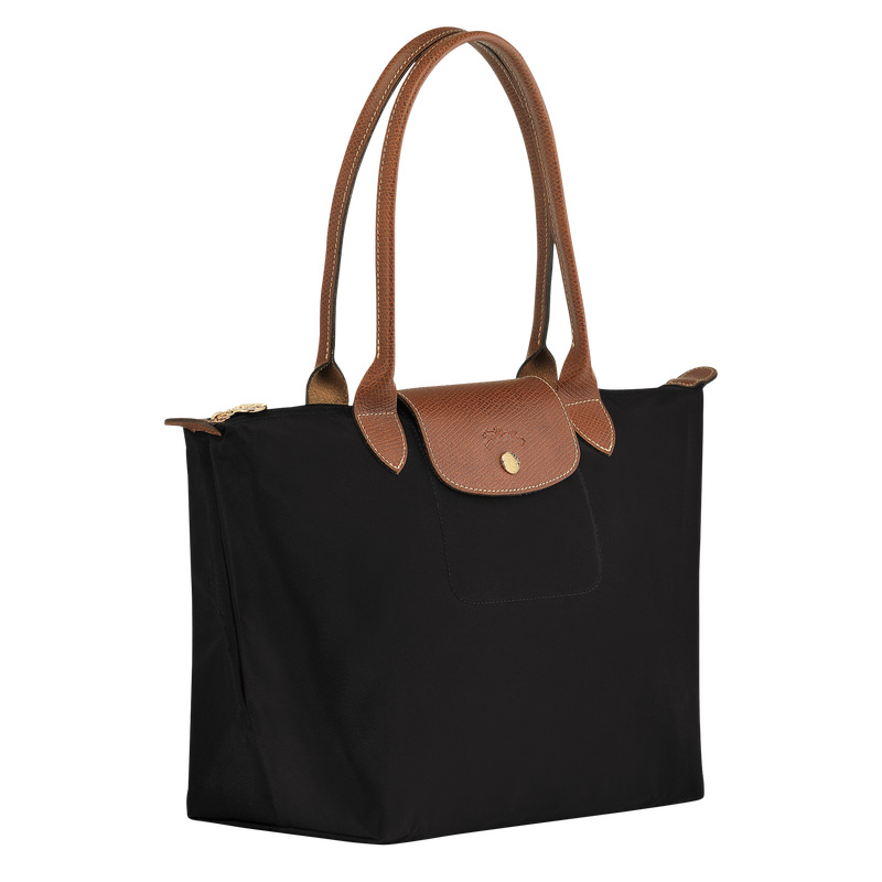 Longchamp |Le Pliage Original M Tote Bag, Schwarz – Recyceltes Canvas |Schwarz