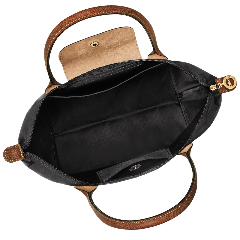 Longchamp |Le Pliage Original M Tote Bag, Schwarz – Recyceltes Canvas |Schwarz