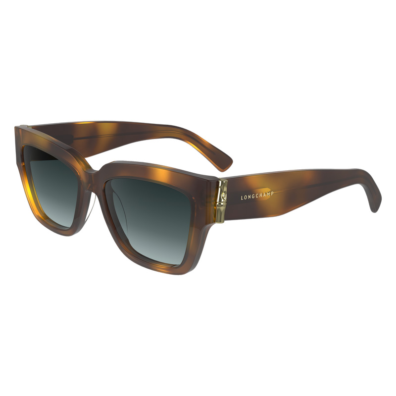 Longchamp |Herbst-Winter 2023 Kollektion Sonnenbrille Havanna – Metall |Havanna