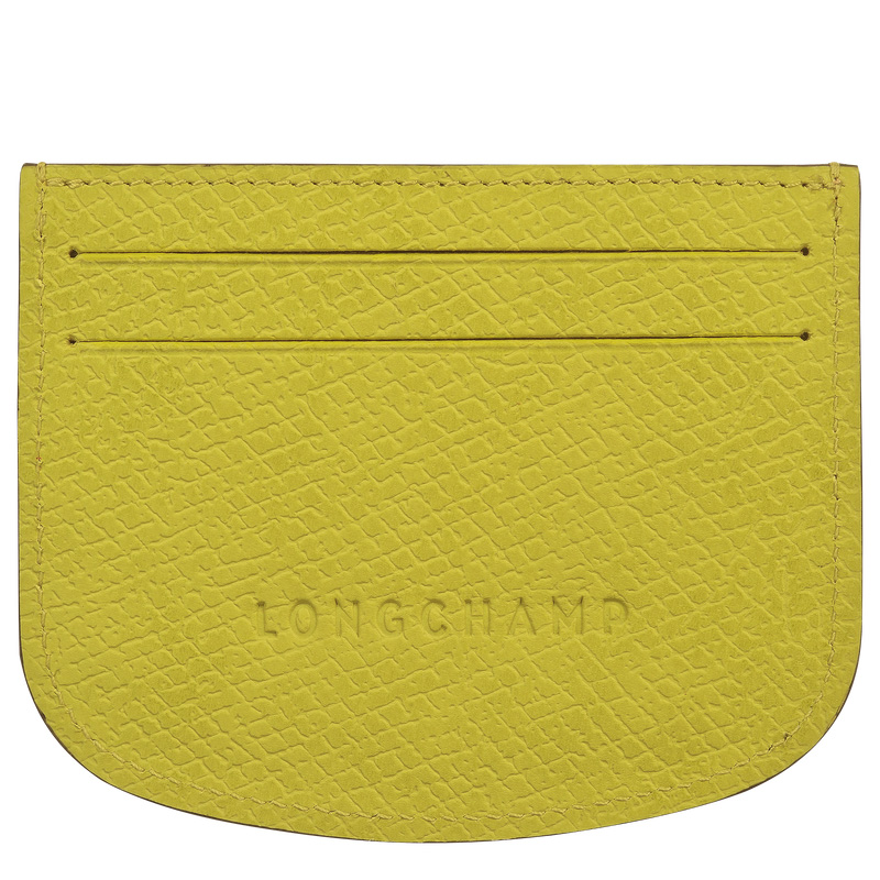 Longchamp |Pure Kartenetui Kiwigrün – Leder |Kiwigrün