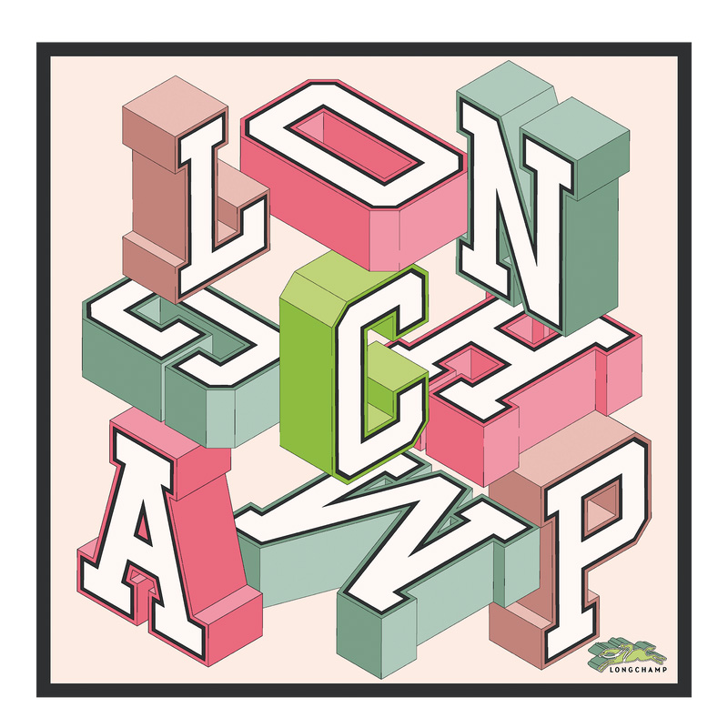 Longchamp |University Seidentuch 70 Nude – Seide |Nude