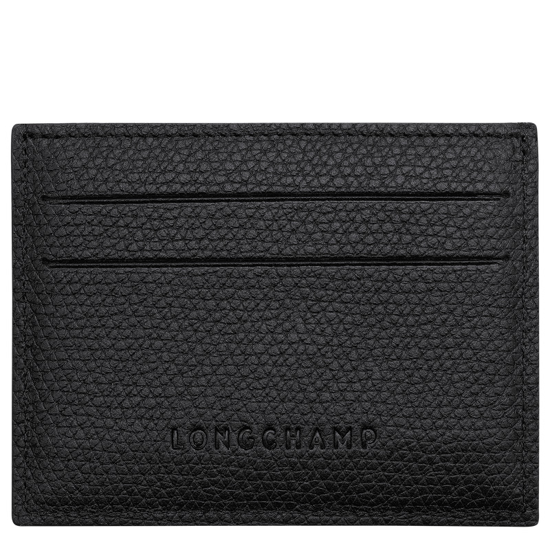 Longchamp |Le Roseau Kartenetui Schwarz – Leder |Schwarz Longchamp |Le Roseau Kartenetui Schwarz – Leder |Schwarz