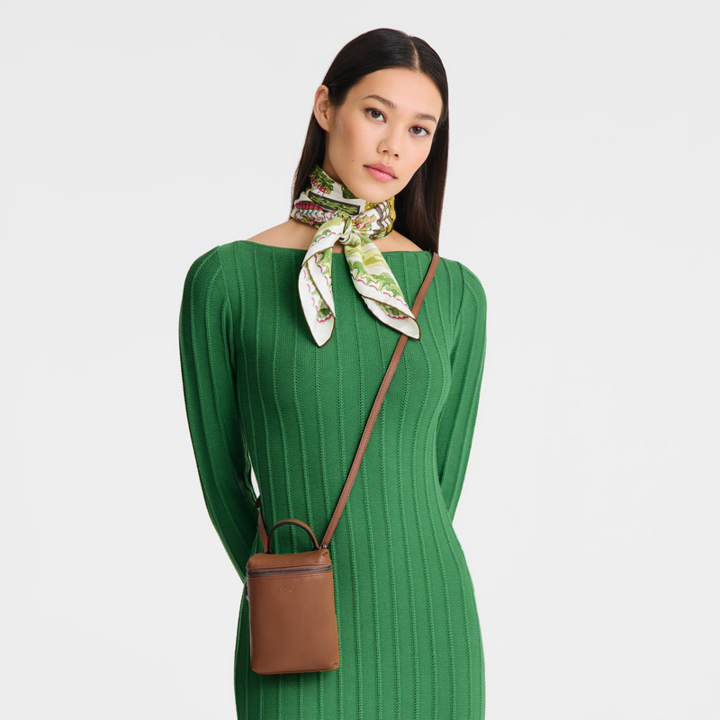 Longchamp |Le Pliage Xtra XS Umhängetasche Cognac – Leder |Cognac