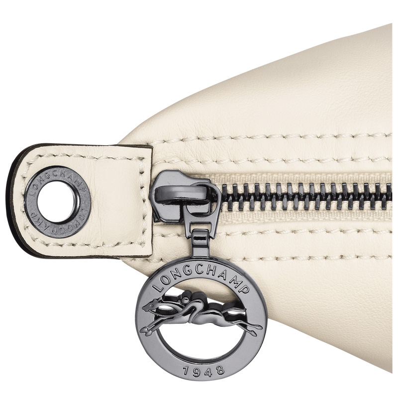 Longchamp |Le Pliage Xtra XS Umhängetasche, Ecru – Leder |Ecru