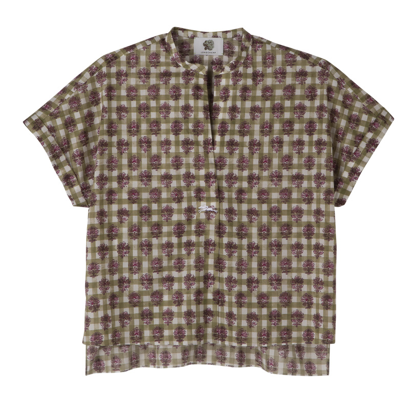 Longchamp |Bluse Artischocke – Schleier mit Vichy-Print |Artischocke Longchamp |Bluse Artischocke – Schleier mit Vichy-Print |Artischocke