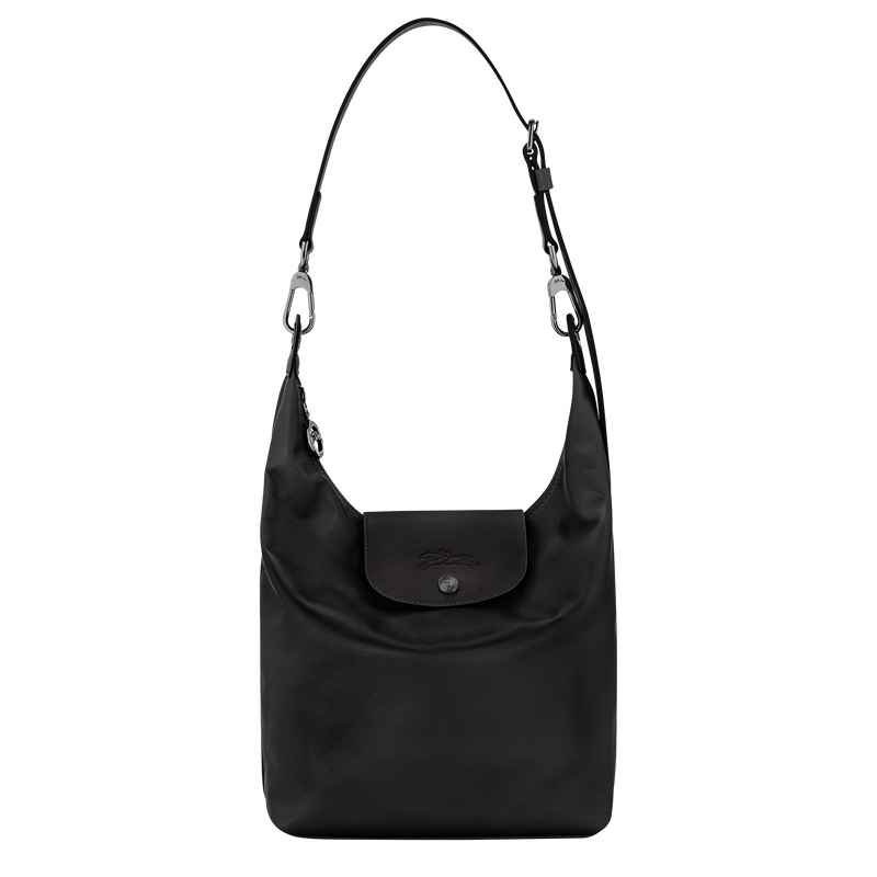 Longchamp |Le Pliage Xtra M Schultertasche Schwarz – Leder |Schwarz