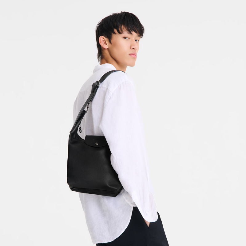 Longchamp |Le Pliage Xtra M Schultertasche Schwarz – Leder |Schwarz