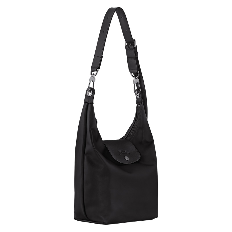 Longchamp |Le Pliage Xtra M Schultertasche Schwarz – Leder |Schwarz