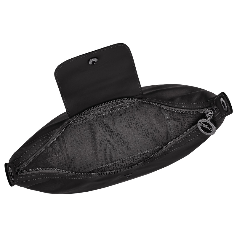 Longchamp |Le Pliage Xtra M Schultertasche Schwarz – Leder |Schwarz