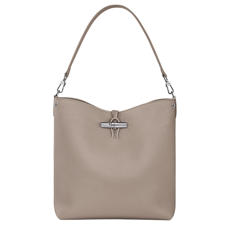 Longchamp |Le Roseau M Schultertasche Clay – Leder |Clay