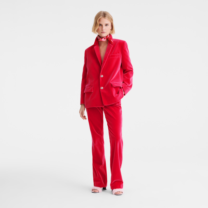 Longchamp |Jacke, Rosa – Samt |Rosa