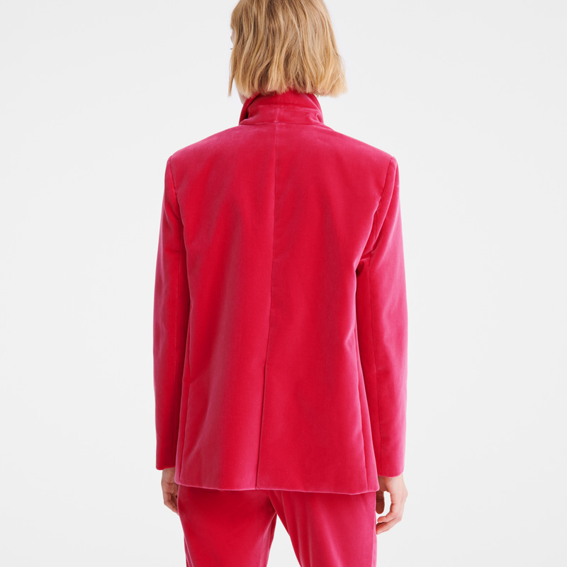 Longchamp |Jacke, Rosa – Samt |Rosa