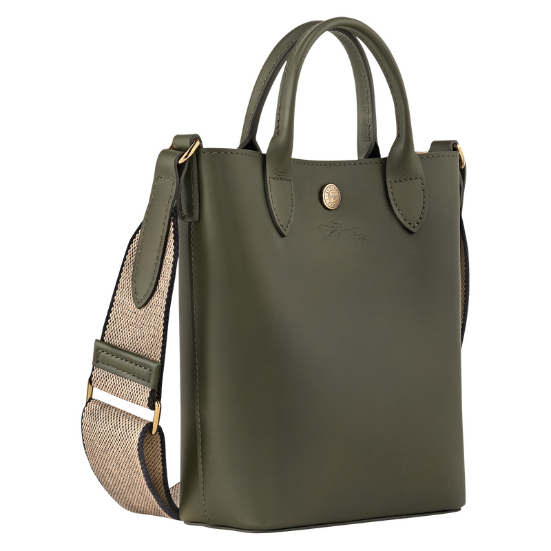 Longchamp |Pure XS Tote Bag Khaki – Leder |Khaki