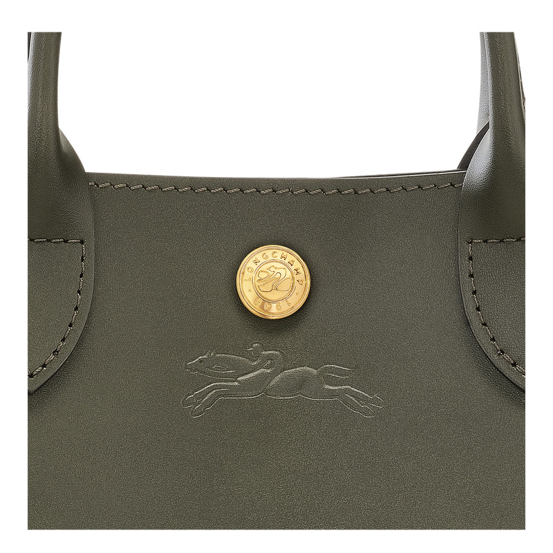 Longchamp |Pure XS Tote Bag Khaki – Leder |Khaki