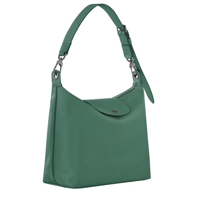 Longchamp |Le Pliage Xtra M Hobo-Tasche, Salbeigrün – Leder |Salbeigrün